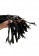 Черная многохвостая плетеная плеть Leather Suede Barbed Wired Flogger - 76 см. - Shots Media BV - купить с доставкой в Санкт-Петербурге