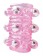 Розовая насадка на пенис Crystal sleeve с шариками и пупырышками - 5,5 см. - Bior toys - в Санкт-Петербурге купить с доставкой