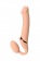 Телесный безремневой вибрострапон Vibrating Bendable Strap-On L - Strap-on-me - купить с доставкой в Санкт-Петербурге
