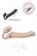 Телесный безремневой вибрострапон Vibrating Bendable Strap-On L - Strap-on-me - купить с доставкой в Санкт-Петербурге