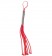 Красная резиновая плеть с 8 хлыстами - 35 см. - Sitabella - купить с доставкой в Санкт-Петербурге
