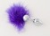 Малая анальная втулка с фиолетовой опушкой - 7 см. - ToyFa - купить с доставкой в Санкт-Петербурге