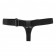 Чёрные кожаные трусики для больших насадок - БДСМ Арсенал - купить с доставкой в Санкт-Петербурге
