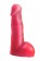 Розовая гелевая насадка с мошонкой для страпона - 17,8 см. - LOVETOY (А-Полимер) - купить с доставкой в Санкт-Петербурге