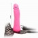 Женский розовый страпон с вибрацией - 18,5 см. - Baile - купить с доставкой в Санкт-Петербурге