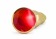Золотистая анальная ёлочка с красным кристаллом - 14,5 см. - Shots Media BV - купить с доставкой в Санкт-Петербурге