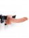 Телесный полый страпон с вибрацией Vibrating Hollow Strap-On with Balls - 24 см. - Pipedream - купить с доставкой в Санкт-Петербурге