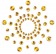 Золотистые наклейки на грудь Mimi Bijoux - Bijoux Indiscrets - купить с доставкой в Санкт-Петербурге