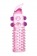 Гелевая розовая насадка с шариками, шипами и усиком - 11 см. - Toyfa Basic - в Санкт-Петербурге купить с доставкой