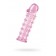 Гелевая розовая насадка на фаллос с шипами - 12 см. - Toyfa Basic - в Санкт-Петербурге купить с доставкой