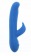 Синий вибратор с клиторальным стимулятором UNIK DOLPHIN - 20,7 см. - Seven Creations