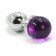 Серебристая анальная пробка с фиолетовой сферой в основании - 6 см. - Kanikule - купить с доставкой в Санкт-Петербурге Серебристая анальная пробка с фиолетовой сферой в основании - 6 см. - Kanikule - купить с доставкой в Санкт-Петербурге