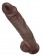 Коричневый фаллоимитатор-гигант 14  Cock with Balls - 37,5 см. - Pipedream