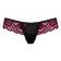 Красивые трусики-стринги с цветочным кружевом цвета малины - Obsessive купить с доставкой