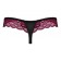 Красивые трусики-стринги с цветочным кружевом цвета малины - Obsessive купить с доставкой