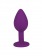 Фиолетовая силиконовая пробка с прозрачным кристаллом - 7,3 см. - Джага-Джага - купить с доставкой в Санкт-Петербурге