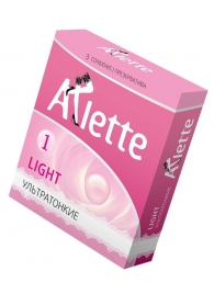Ультратонкие презервативы Arlette Light - 3 шт. - Arlette - купить с доставкой в Санкт-Петербурге