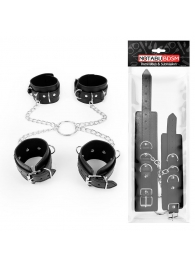 Комплект наручников и оков на металлических креплениях с кольцом - Notabu - купить с доставкой в Санкт-Петербурге