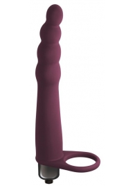Бордовая вибронасадка для двойного проникновения Bramble - 16,5 см. - Lola Games - купить с доставкой в Санкт-Петербурге