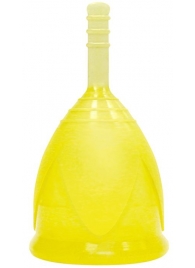 Желтая менструальная чаша размера S - Тюльпан - купить с доставкой в Санкт-Петербурге