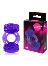 Фиолетовое эрекционное кольцо в двумя вибропулями - Erowoman-Eroman - в Санкт-Петербурге купить с доставкой