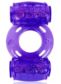 Фиолетовое эрекционное кольцо в двумя вибропулями - Erowoman-Eroman - в Санкт-Петербурге купить с доставкой