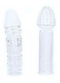 Комплект из 2 прозрачных насадок на пенис PENIS EXTENDER PACK - Dream Toys - в Санкт-Петербурге купить с доставкой