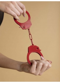 Красные стальные наручники - Le Frivole - купить с доставкой в Санкт-Петербурге