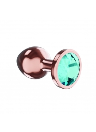 Пробка цвета розового золота с малиновым кристаллом Diamond Topaz Shine L - 8,3 см. - Lola Games - купить с доставкой в Санкт-Петербурге