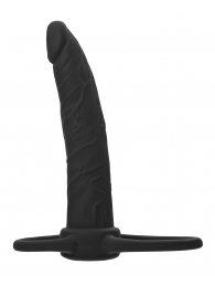 Черная насадка на пенис для двойного проникновения Black Red - 16,5 см. - ToyFa - купить с доставкой в Санкт-Петербурге