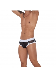 Черно-белые трусы-джоки Cult Jockstrap - Clever Masculine Underwear купить с доставкой