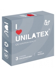 Презервативы с рёбрами Unilatex Ribbed - 3 шт. - Unilatex - купить с доставкой в Санкт-Петербурге