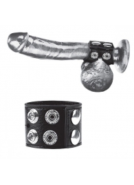 Ремень на член и мошонку 1.5  Cock Ring With Ball Strap - BlueLine - купить с доставкой в Санкт-Петербурге