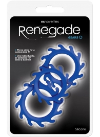 Набор из 3 синих эрекционных колец Renegade Gears - NS Novelties - в Санкт-Петербурге купить с доставкой