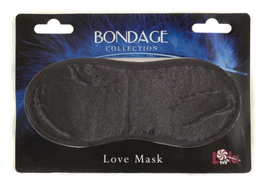 Чёрная маска на глаза BONDAGE - Lola Games - купить с доставкой в Санкт-Петербурге