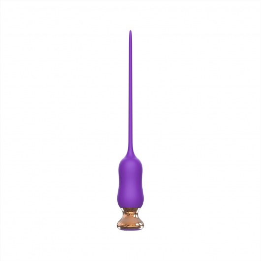 Фиолетовый тонкий стимулятор Nipple Vibrator - 23 см. - I-MOON - купить с доставкой в Санкт-Петербурге