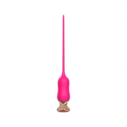 Розовый тонкий стимулятор Nipple Vibrator - 23 см. - I-MOON - купить с доставкой в Санкт-Петербурге