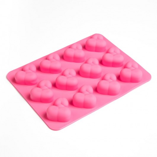 Ярко-розовая силиконовая форма для льда с фаллосами - Сима-Ленд - купить с доставкой в Санкт-Петербурге