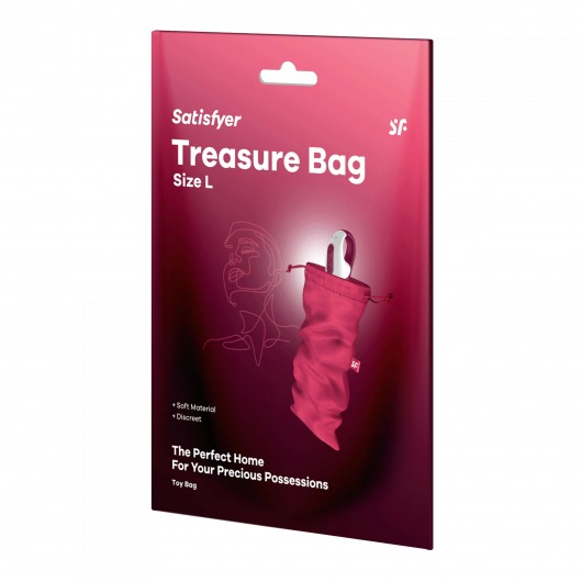 Розовый мешочек для хранения игрушек Treasure Bag L - Satisfyer - купить с доставкой в Санкт-Петербурге