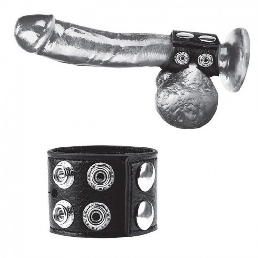 Ремень на член и мошонку 1.5  Cock Ring With Ball Strap - BlueLine - купить с доставкой в Санкт-Петербурге